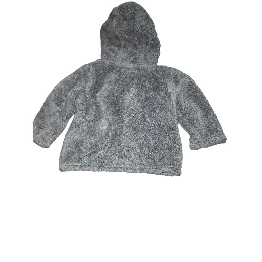 Carters Baby Boys Jacket 9 Months Blue Fluffy Zipper Pockets Hooded - Picture 5 of 5